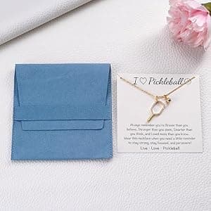 MIXJOY Pickleball Gifts for Women, Pickleball Teams Gifts, Pickleball Sport Lovers Gift, PB Necklace Valentine's Day Bday for Women