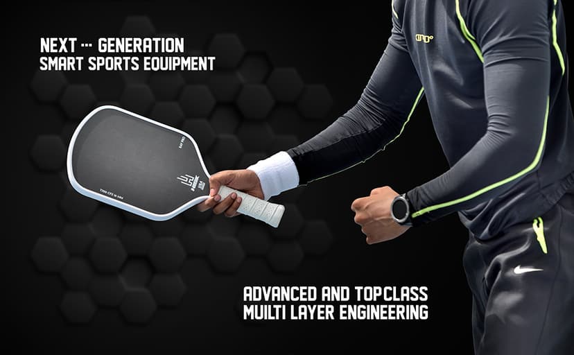 RAV PRO Pickleball Paddle - Ultimate HIGH END 16mm Japanese Toray T700 Raw Carbon Fiber CFS w/Excellent GRIT Roughness Texture, Aero Dynamic Curve, USAPA Approved, Non Slip Grip