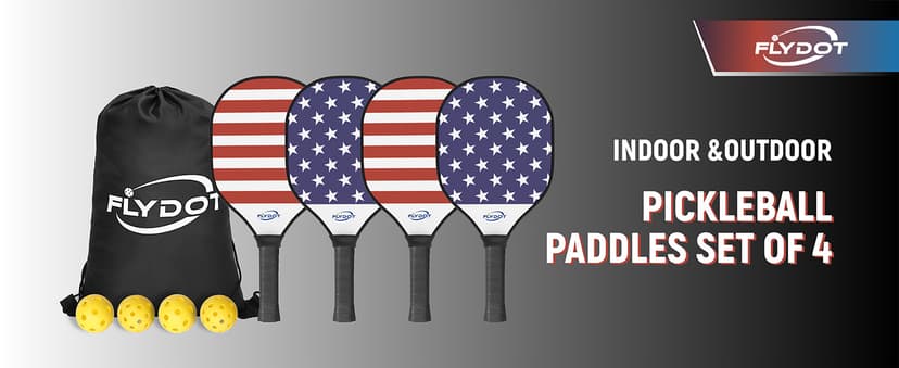 Pickleball Paddles Set of 4,USAPA Approved,4 Indoor&Outdoor Pickleball Balls, Carrying Bag, 4 Cooling Towels,4 Pack Paddles,Pickleball Paddles Pack Gifts for Beginner&Pro