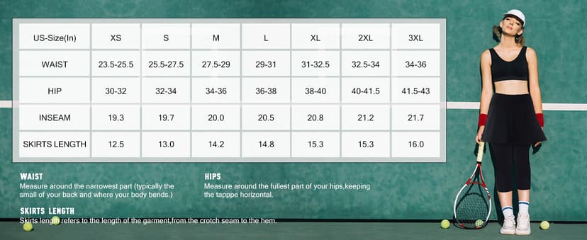 ANIVIVO Skirted Legging for Women, Yoga Legging with Skirts &Women Tennis Leggings Clothes Pockets