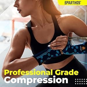 Sparthos Wrist Support Sleeves (Pair) – Medical Compression for Carpal Tunnel and Wrist Pain Relief – Wrist Brace for Men and Women – Made from Innovative Breathable Elastic Blend