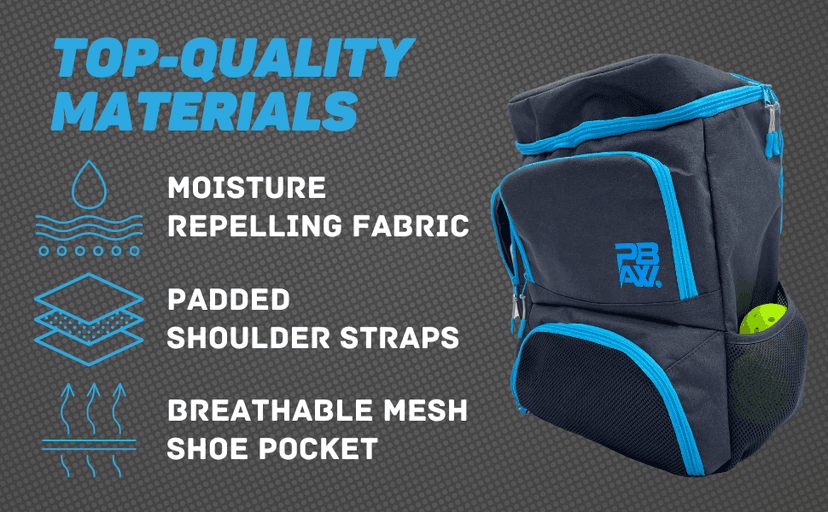 Pickleball Bag for Men and Women - Fits 2 to 4 Paddles - Shoe Compartment, Fence Hook, Storage Pockets for Water Bottles, Pickleballs, Clothing, Racquet/Paddle Storage - Pickle Ball Backpack
