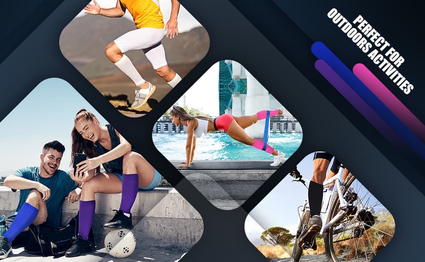 Geyoga 6 Pairs Calf Compression Sleeve for Men Women Football Leg Sleeve Elastic Calf Support Sock for Sports Cycling Running Basketball
