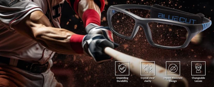 BLUE CUT Sports Protection Goggles, Anti-Fog Lenses Safety Glasses for Basketball, Pickleball and All Outdoor Sports