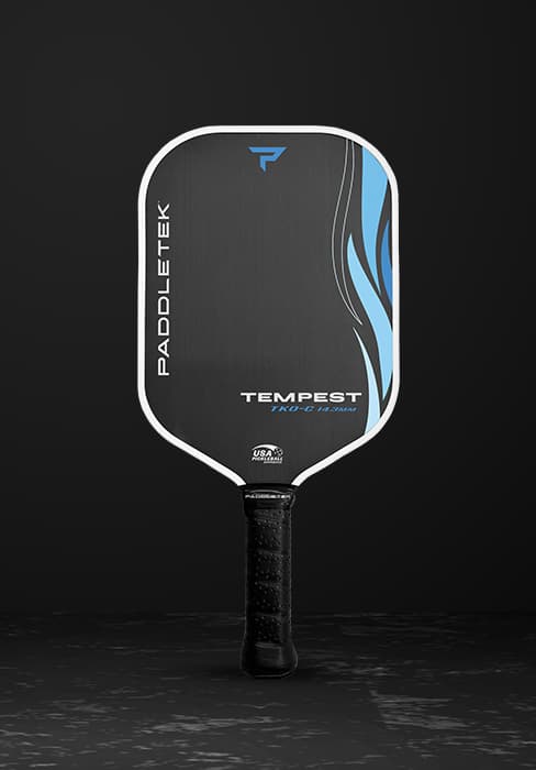 Paddletek Bantam TKO-C 14.3mm Pickleball Paddles with Polymer Honeycomb Core - Unidirectional Carbon Fiber – Torsional Weighting & High Tack Performance Grip - USAPA Approved - 5.25 Inch Handle