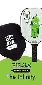 Big Dill Pickleball Superstar Pickle Ball Paddle Set of 4 Wooden Paddles — Pack of 4 Pickleball Paddles Set, 4 Pickleball Balls & Bag for Pickle Ball Rackets, Beginner Pickleball Racket Sets