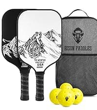 Carbon Graphite Pickleball Paddles - Lightweight Pickleball Rackets | Honeycomb Composite Core Improves Pickle Ball Placement and Increases Power | Durable Unibody Construction