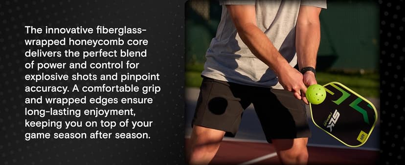 2025 SLK Nexus Pickleball Paddle | SpinFlex Surface and Graphite Pickleball Paddle Face | 13mm SX4 Polymer Core for Ultimate Consistency