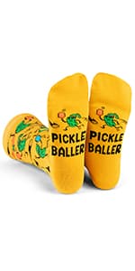 Lavley Funny Pickleball Socks for Adults - Crew Length, One Size Fits Most