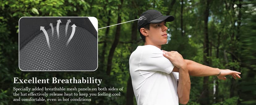 GADIEMKENSD Quick Dry Run Hat Cooling Breathable Mesh