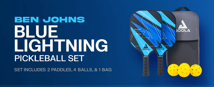 JOOLA Ben Johns Pickleball Set - Made with Reinforced Fiberglass and Honeycomb Polypropylene - Includes 2 Paddles, 4 Balls, and JOOLA Pickleball Bag