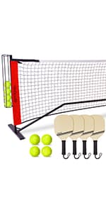 GoSports Pickleball Sets - Classic, Retro, Steel Blue, or Yellow - Includes 4 Paddles, 4 Regulation Pickleballs and Carry Case