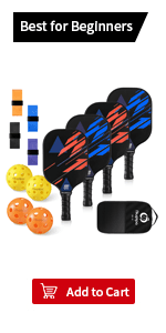 niupipo Pickleball Paddles Set of 2/4, USAPA Approved Fiberglass Surface Lightweight Pickle Ball Rackets with Honeycomb Core, 2 Indoor and 2 Outdoor Balls, 1 Carrying Bag for Beginner, Men, Women