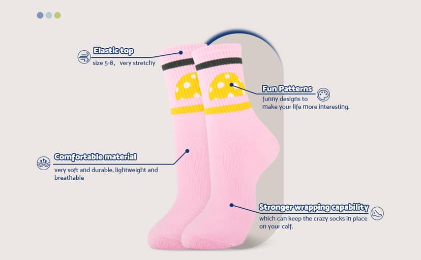Moyel Socks Women, 5 Pairs of Funny Cute Socks Gifts for Women