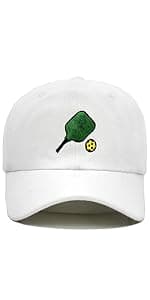 Pickleball Hat for Women Men, Adjustable Embroidered Heart Pickleball Baseball Cap