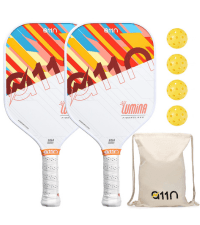 A11N Pickleball Paddles Set of 4 Fiberglass Surface Rackets with 4 Pickleball Balls and Pickleball Bag for Beginners - USAPA Approved