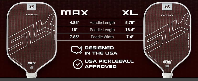 Selkirk Sport SLK Halo Raw Carbon Fiber Pickleball Paddle | Designed in The USA | Choose from The T700 Raw Carbon Fiber Power, The 18k Ultraweave Control, or The Kevlar Linkweave Thermoformed Pro