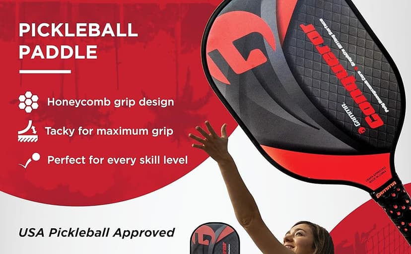 GAMMA Made in The USA Pickleball Paddles, NeuCore & Sensa Polycore Technology, Textured Graphite, Honeycomb Grip, USAPA Approved, Realiable, Additonal Power & Control