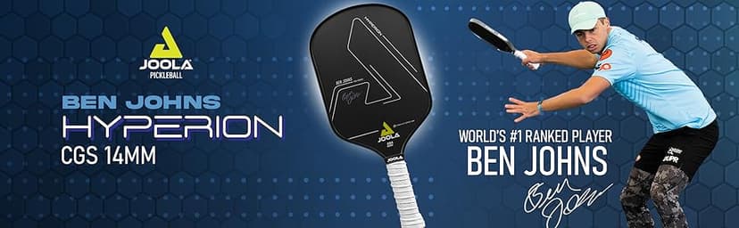 JOOLA Ben Johns Hyperion CGS Pickleball Paddle - Textured Carbon Grip Surface Technology for Spin & Control with Added Power - Polypropylene Honeycomb Core Pickleball Racket