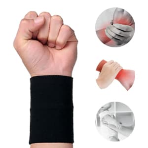 Wrist Compression Sleeve (4PCS), Soft Wrist Support Brace Wrist Bands for Tendonitis, Arthritis, Sprains Pain Relief, Elastic Carpal Tunnel Wraps Protector for Fitness, Sport, Weightlifting, Typing