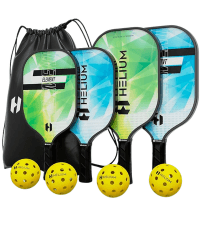 Helium Pickleball Paddle for Kids – Child Size Paddle for Children 12 and Under, Lightweight Honeycomb Core, Graphite Strike Face, Pickleball Paddle & Drawstring Bag - POW!