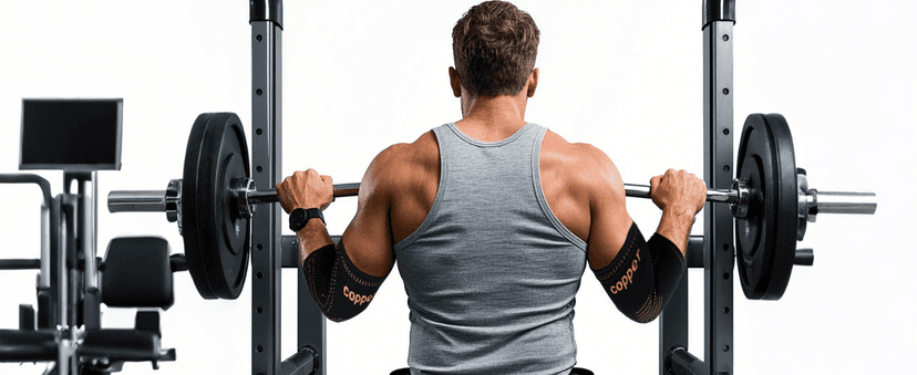 Elbow Brace for Tendonitis and Tennis Elbow for Women,Copper Elbow Compression Sleeve for Golfers Elbow Pain Relief | Arm Support Fit for Men Weight lifting Workouts, Recovery, Arthritis