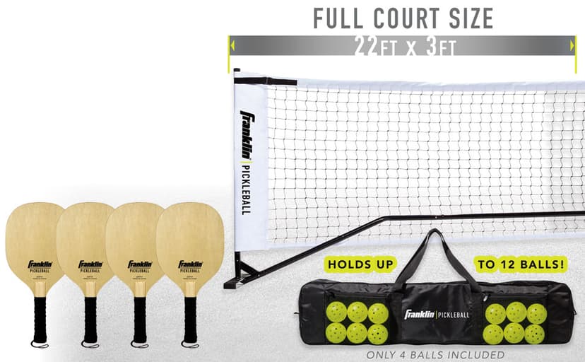 Franklin Sports Portable Outdoor Pickleball Net - Regulation Size 22' Foot Net with Travel Bag