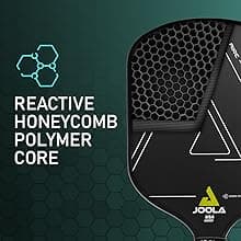 JOOLA Solaire Professional Pickleball Paddle with Carbon Friction Surface - Ideal Combination of Spin, Power, & Control - Pickleball Racket with Reactive Polypropylene Honeycomb Core 14mm