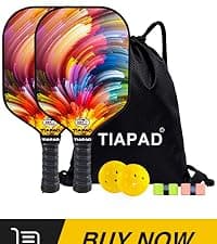 Pickleball Paddles Set of 2/4, USAPA Approved, Foam Molding 5.5" Long Handle, Lightweight, Fiberglass 16mm, Textured Surface, Elongated Pickle Ball Rackets 2 Pack for Beginner