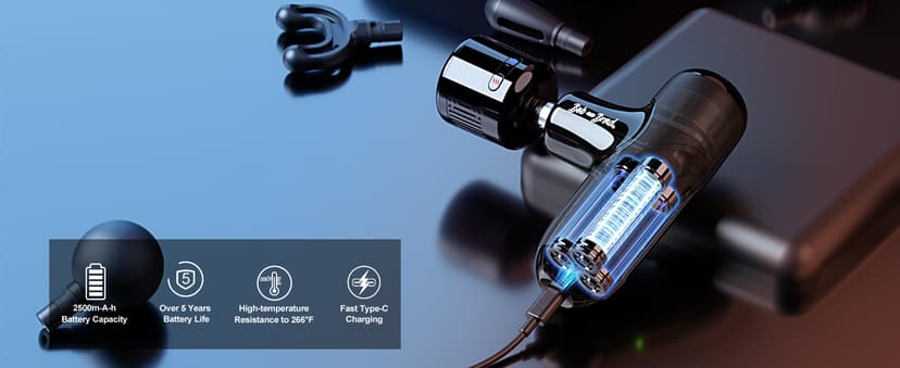 BOB AND BRAD Q2 Pro Mini Massage Gun with Heat and Cold Head,Pocket-Sized Deep Tissue Massager Gun,Portable Percussion Muscle Massager Gun, Ultra Small&Quiet Muscle Massage Gun, FSA and HSA Eligible