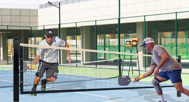Pro-Grade In-Ground Pickleball Net with Brass Crank Handle,Galvanized Steel Sleeves,Tournament Regulation Size,Heavy Duty Pickleball Post for Indoor Gym or Outdoor Court
