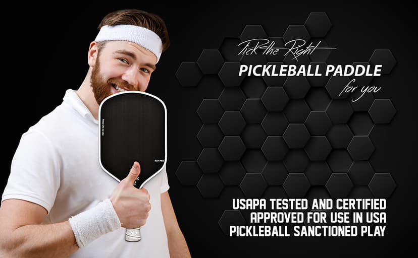 RAV PRO Pickleball Paddle - Ultimate HIGH END 16mm Japanese Toray T700 Raw Carbon Fiber CFS w/Excellent GRIT Roughness Texture, Aero Dynamic Curve, USAPA Approved, Non Slip Grip
