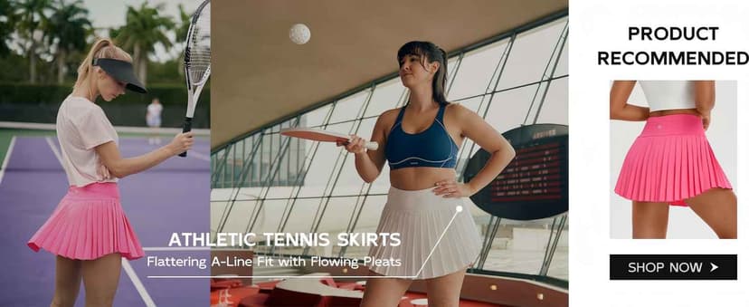 baleaf Women's Pleated Tennis Skirt Golf Skorts for Woman High Waisted Lightweight Athletic Shorts Pockets