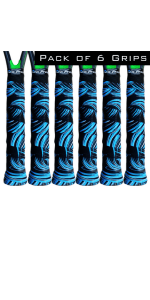 ALIEN PROS Pickleball Overgrip (4-Pack) with Ridges for Better Grip Control - Precut and Dry Feel Pickleball Grip Tape - Non-Slip Pickleball Paddle Grip Tape for High Performance