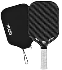 Pickleball Paddle, USA Pickleball Approved, 3K Raw Carbon Fiber Surface (CFS) High Grit & Spin, with 16MM Polypropylene Honeycomb Core, Ideal for Novice and Professional Players