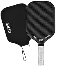 CZRR Pickleball Paddle, USA Pickleball Approved, 3K Raw Carbon Fiber Surface (CFS) High Grit & Spin, with 16MM Polypropylene Honeycomb Core, Ideal for Novice and Professional Players