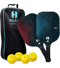 Helium Versus Pickleball Set - Pickleball Paddles with Honeycomb Core, Graphite Strike Face, and Premium Comfort Grip – 4 Balls and Convenient Sports Bag Included (Set of 2 or Set of 4 Paddles)
