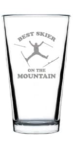 Designated Dinker - Pint Glass for Beer - Funny Pickleball Themed Decor and Gifts - 16 oz Glasses