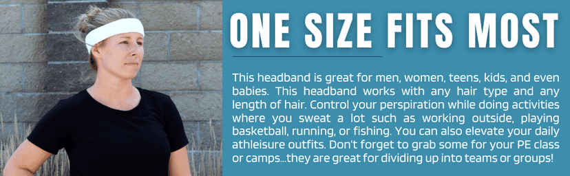 Kenz Laurenz Sweatband Set Cotton Sports Headband Terry Cloth Wristband Moisture Wicking Sweat Absorbing Head Band Athletic Exercise Basketball Wrist Sweatbands and Headbands