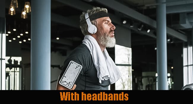 Braylin Men's Headbands, 3-Pack Head Band for Men, Sport Sweatbands for Running Fitness Yoga Cycling, Sweat Wicking Non Slip