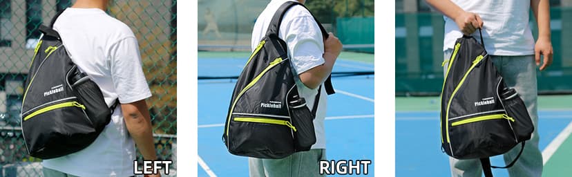 Mangrove Pickleball Bag, Men's & Women's Pickleball Backpack, Adjustable Sling Bag w/Fence Hook/Large Capacity/Safety Pocket