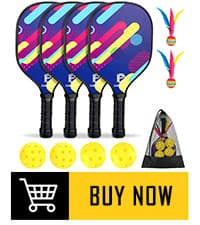 DULCE DOM Pickleball Paddles Set of 2/4 - USAPA Approved, Fiberglass Surface Pickleball Racket with 4 Indoor Outdoor Pickleball Balls and Pickleball Bag, Ideal Training Equipment Gift for Men & Women