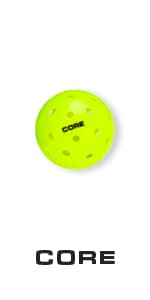CORE Pickleball Balls for Professionals and All Levels of Play - Set of 4-50 Balls with 40 Holes - Durable & Seamless Design - Premium Outdoor Pickleball Balls, Polypropylene - USA Pickleball Approved