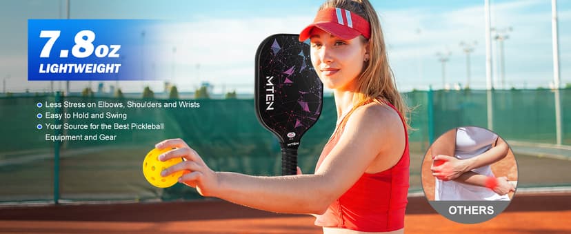 Pickleball Paddles, USAPA Approved Fiberglass Surface Pickleball Set with Pickleball Rackets, Pickleball Paddles Set for Men Women