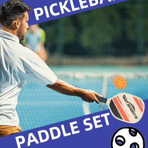Wooden Pickleball Paddles Set 2 - Win SPORTS Beginner Racket,Pickle Ball Paddles with 2 Paddles,4 Balls and 1 Carry Bag,Durable and Classic (Choose Black and Wooden Version)
