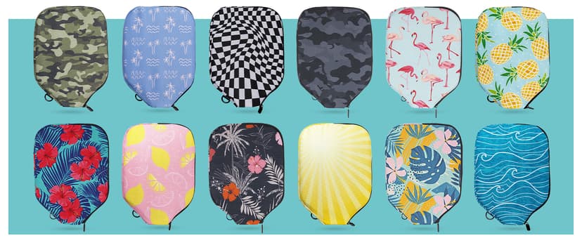 Pickleball Paddle Sleeve | Canvas Cover with Padding and Zipper | Protective Paddle Case for Rackets | Lightweight Pickleball Holder for Storage | Cover Only | Elongated & Standard Size