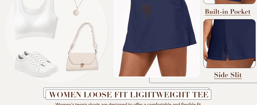 AUTOMET Women's Mini Tennis Skirt with Shorts Underneath 2025 Athletic Workout Cute Golf Skorts Trendy Summer Gym Clothes