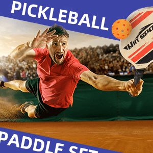 Wooden Pickleball Paddles Set 2 - Win SPORTS Beginner Racket,Pickle Ball Paddles with 2 Paddles,4 Balls and 1 Carry Bag,Durable and Classic (Choose Black and Wooden Version)