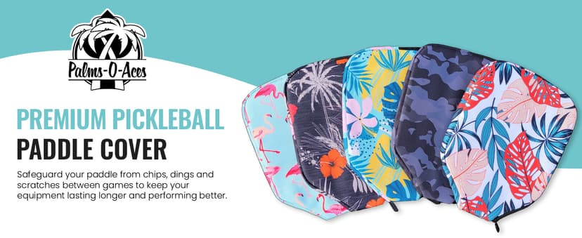 Pickleball Paddle Sleeve | Canvas Cover with Padding and Zipper | Protective Paddle Case for Rackets | Lightweight Pickleball Holder for Storage | Cover Only | Elongated & Standard Size