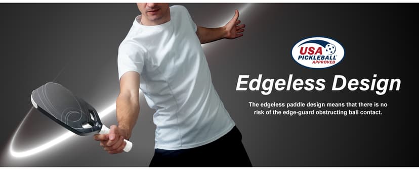 Premium Pickleball Paddle T700 Carbon Fiber, 16mm Thickness, Air Open Throat, Enhanced Spin & Control, Edgeless Design, Durable & USAPA Approved